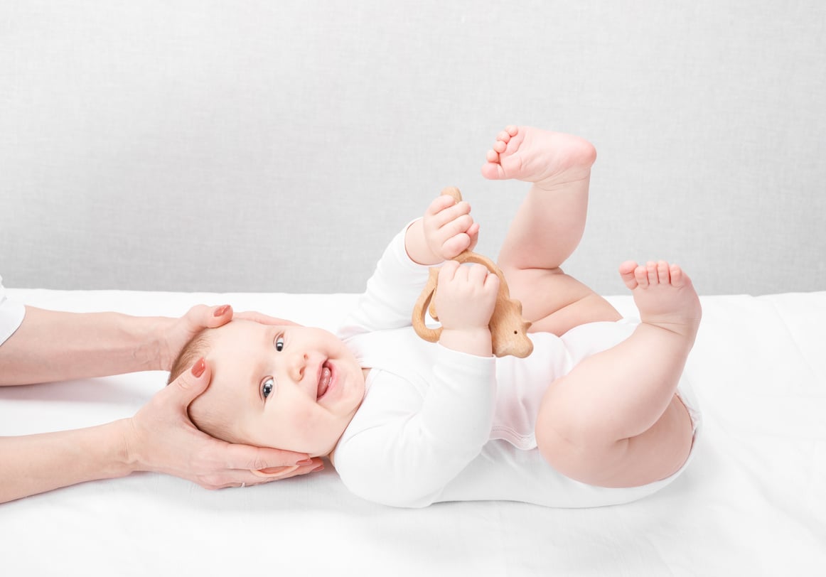 Little Baby Receiving Osteopathic Treatment 